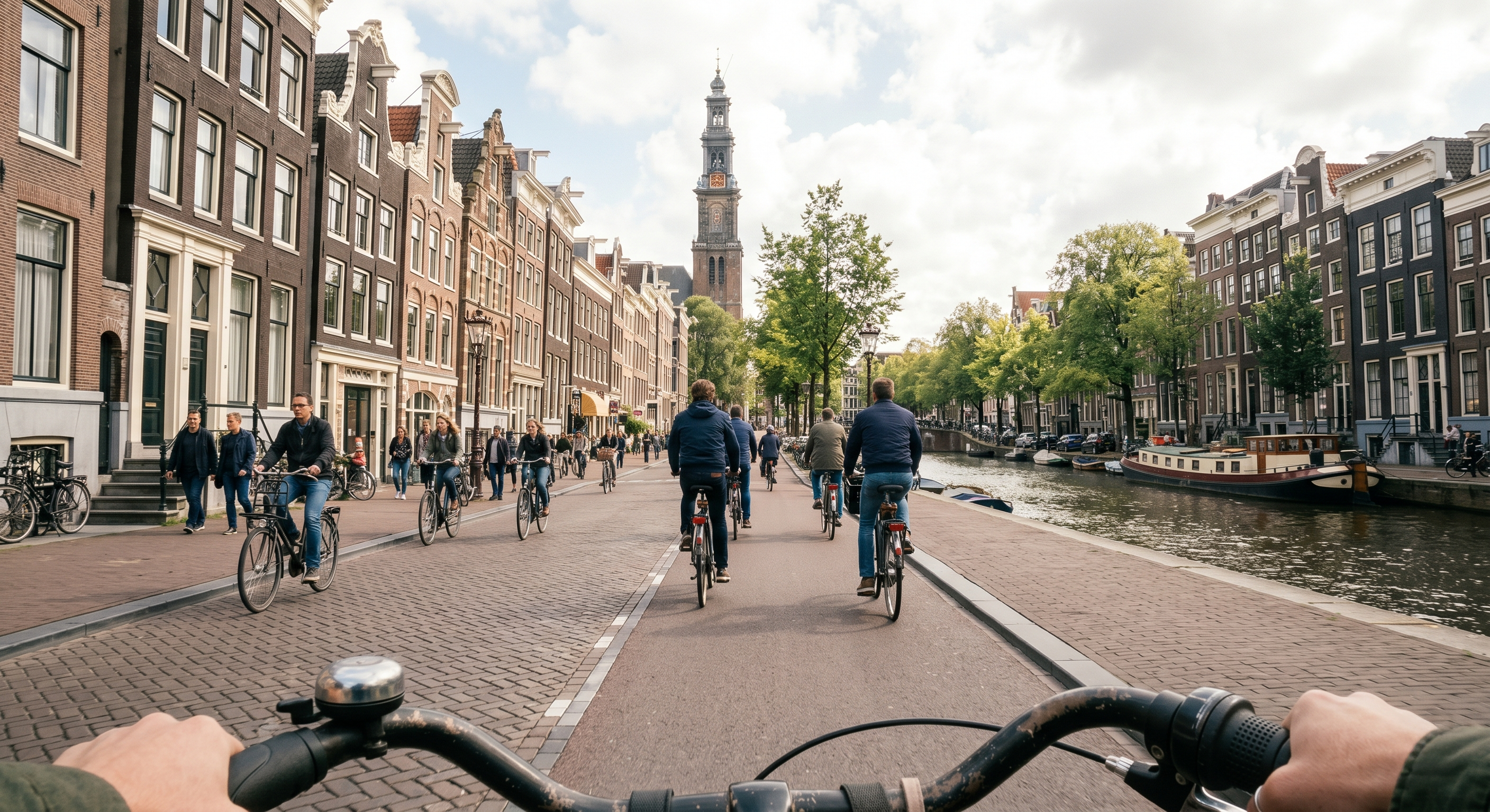 Fietsend door Amsterdam, uit de serie Cycling through Amsterdam