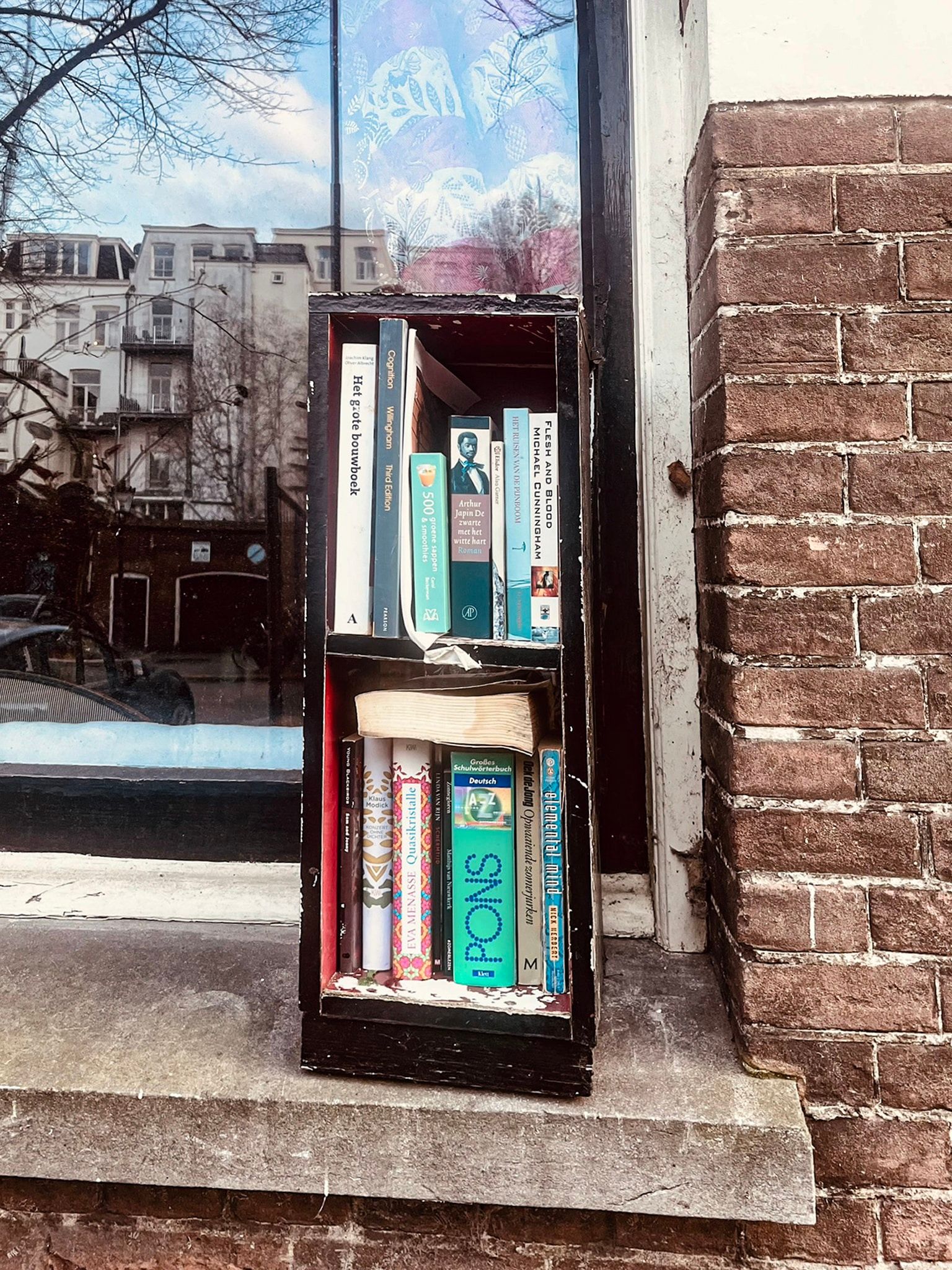 Boekenkastje in Amsterdam, uit de serie Bookshelfs