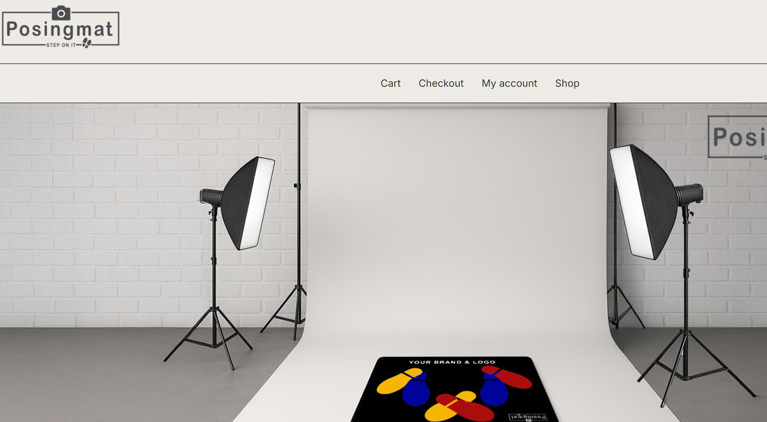 Screenshot van de website van Posingmat